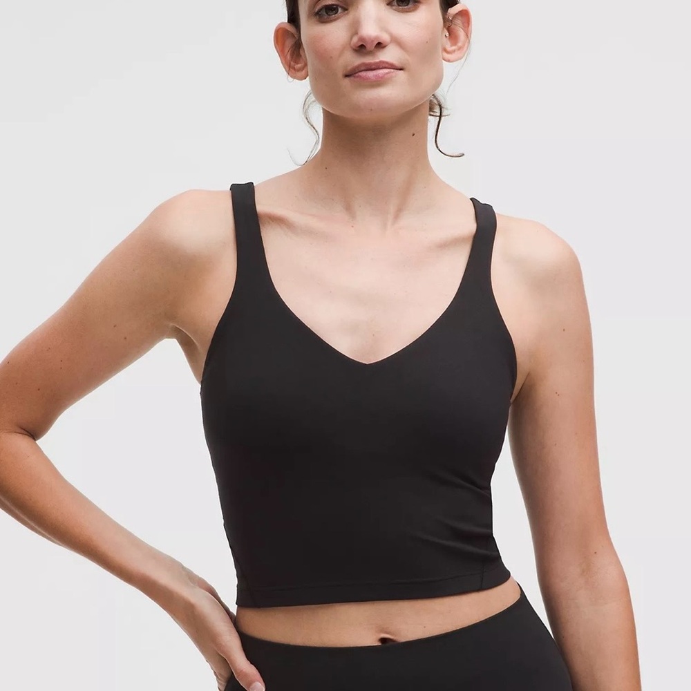 lululemon athletica Black Longline V-Neck Sports Bra